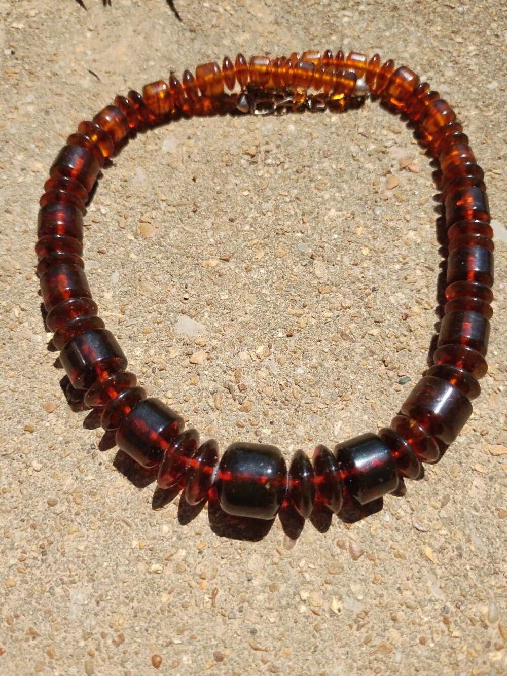 Jay King Mine find Barrel Shaped Baltic Amber Bead 925 Sterling Silver Necklace - Picture 4 of 10